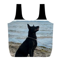 Black German Shepherd Reusable Bag (l) by StuffOrSomething