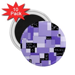 Purple Pain Modular 2 25  Button Magnet (10 Pack) by FunWithFibro