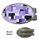 Purple Pain Modular Money Clip (Oval) Front