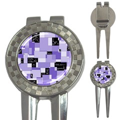 Purple Pain Modular Golf Pitchfork & Ball Marker by FunWithFibro