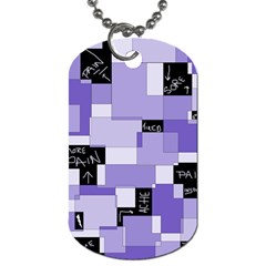 Purple Pain Modular Dog Tag (two-sided)  by FunWithFibro