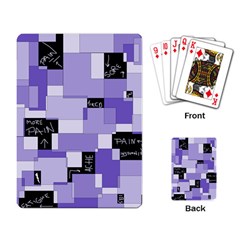 Purple Pain Modular Playing Cards Single Design by FunWithFibro