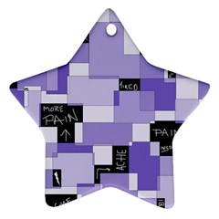 Purple Pain Modular Star Ornament (two Sides) by FunWithFibro