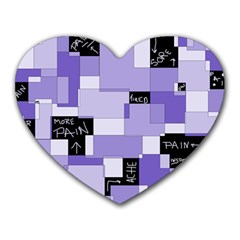 Purple Pain Modular Mouse Pad (heart) by FunWithFibro