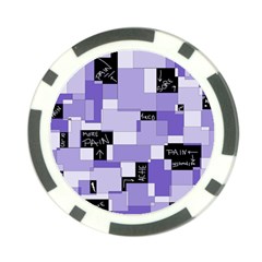 Purple Pain Modular Poker Chip by FunWithFibro