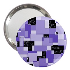 Purple Pain Modular 3  Handbag Mirror by FunWithFibro