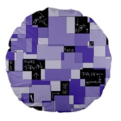 Purple Pain Modular 18  Premium Round Cushion  by FunWithFibro