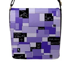 Purple Pain Modular Flap Closure Messenger Bag (large) by FunWithFibro