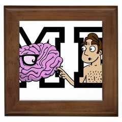 Poke Brain Me 2 Framed Ceramic Tile