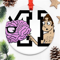 Poke Brain Me 2 Round Ornament