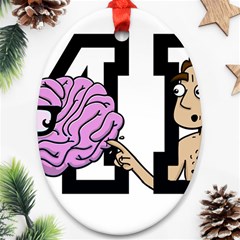 Poke Brain Me 2 Oval Ornament