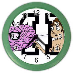 Poke Brain Me 2 Wall Clock (color)