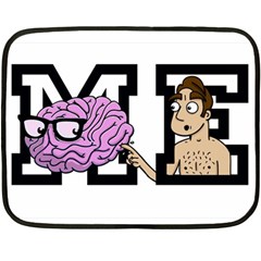 Poke Brain Me 2 Mini Fleece Blanket (two Sided)