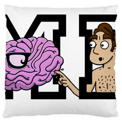 Poke Brain Me 2 Large Cushion Case (two Sided) 