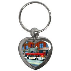 Double Decker Bus   Ave Hurley   Key Chain (Heart)