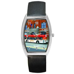 Double Decker Bus   Ave Hurley   Tonneau Leather Watch