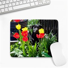 Black GSD Pup Small Mouse Pad (Rectangle)