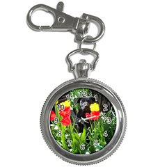 Black GSD Pup Key Chain Watch