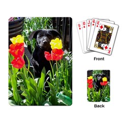 Black GSD Pup Playing Cards Single Design