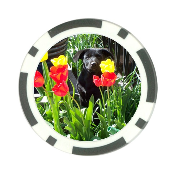 Black GSD Pup Poker Chip