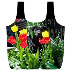 Black Gsd Pup Reusable Bag (xl) by StuffOrSomething