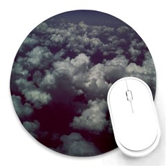 Through The Evening Clouds 8  Mouse Pad (round) by ArtRave2