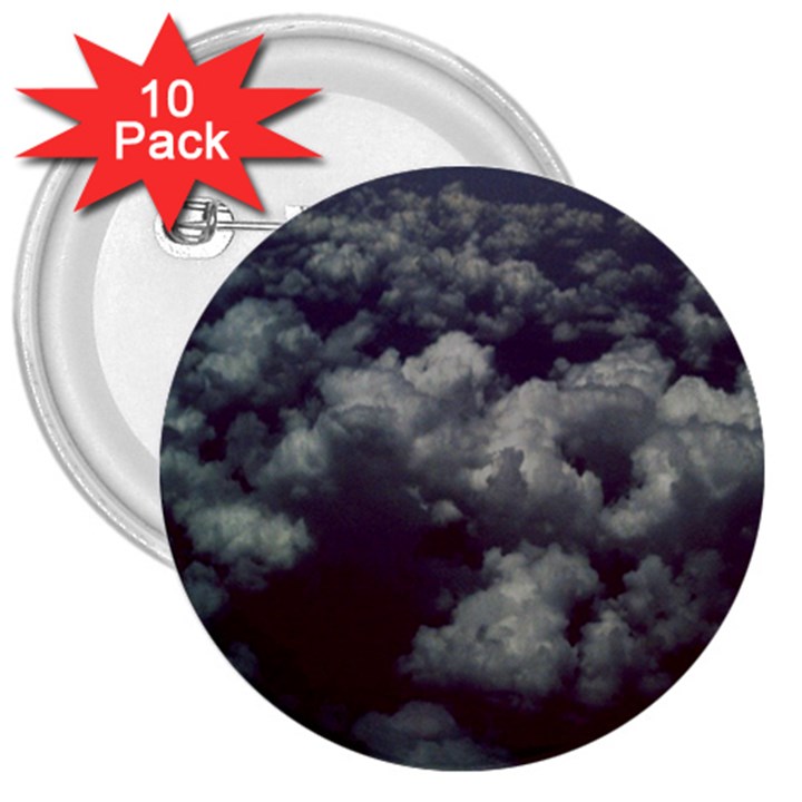 Through The Evening Clouds 3  Button (10 pack)