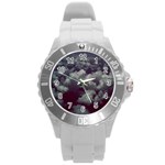 Through The Evening Clouds Plastic Sport Watch (Large) Front