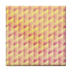 Geometric Pink & Yellow  Ceramic Tile by Zandiepants