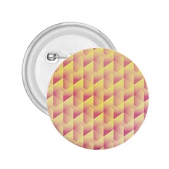 Geometric Pink & Yellow  2 25  Button by Zandiepants