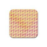 Geometric Pink & Yellow  Drink Coasters 4 Pack (Square) Front