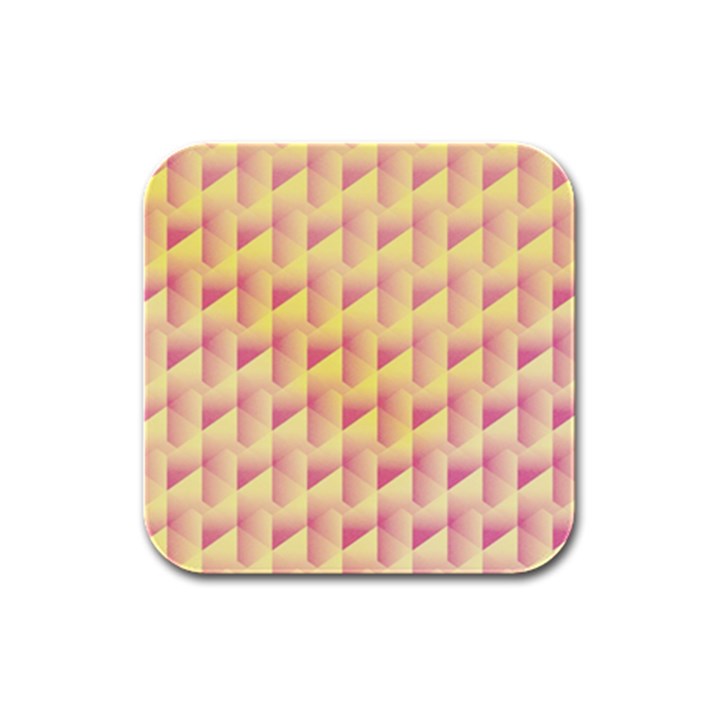 Geometric Pink & Yellow  Drink Coasters 4 Pack (Square)