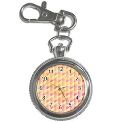 Geometric Pink & Yellow  Key Chain Watch