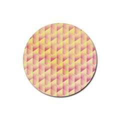 Geometric Pink & Yellow  Drink Coasters 4 Pack (round)