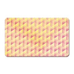 Geometric Pink & Yellow  Magnet (rectangular)