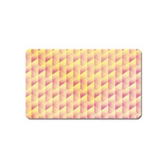 Geometric Pink & Yellow  Magnet (name Card) by Zandiepants