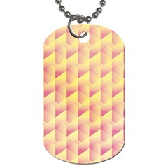 Geometric Pink & Yellow  Dog Tag (one Sided) by Zandiepants