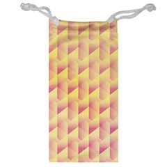 Geometric Pink & Yellow  Jewelry Bag