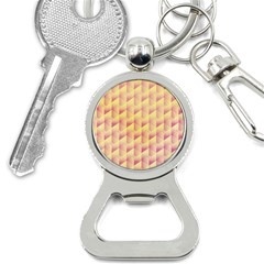 Geometric Pink & Yellow  Bottle Opener Key Chain