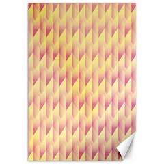 Geometric Pink & Yellow  Canvas 12  X 18  (unframed)