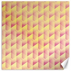 Geometric Pink & Yellow  Canvas 16  X 16  (unframed)