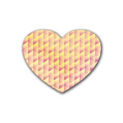 Geometric Pink & Yellow  Drink Coasters (heart)