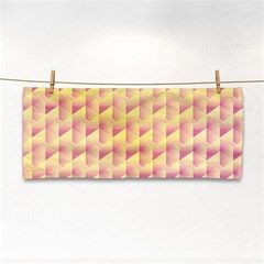 Geometric Pink & Yellow  Hand Towel