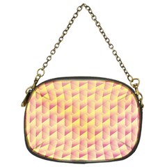 Geometric Pink & Yellow  Chain Purse (one Side) by Zandiepants