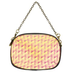 Geometric Pink & Yellow  Chain Purse (two Sided)  by Zandiepants