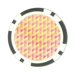 Geometric Pink & Yellow  Poker Chip (10 Pack) by Zandiepants