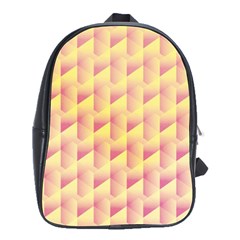 Geometric Pink & Yellow  School Bag (large)