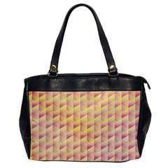 Geometric Pink & Yellow  Oversize Office Handbag (one Side)