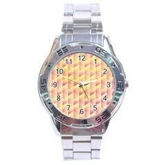 Geometric Pink & Yellow  Stainless Steel Watch