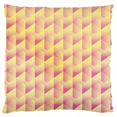 Geometric Pink & Yellow  Large Cushion Case (single Sided)  by Zandiepants